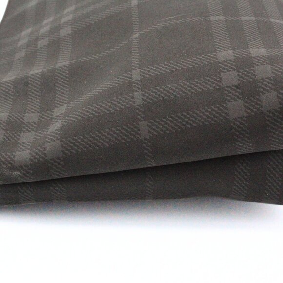 Authentic Burberry London NWT Gray Charcoal Leather Canvas Shoulder Bag - Picture 12 of 16